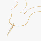 14K Tapered Diamond Bar Necklace Ferkos Fine Jewelry