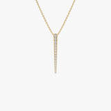 14K Tapered Diamond Bar Necklace 14k Gold Ferkos Fine Jewelry