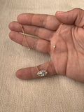 14k Gold Diamond by the Yard Necklace with Halo Marquise Center