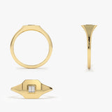 14k Baguette Diamond Pinky Ring Ferkos Fine Jewelry