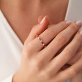 14k Ruby Baguette and Diamond Stackable Wedding Ring Ferkos Fine Jewelry