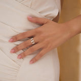 14k Baguette and Round Diamond Illusion Setting Cocktail Ring Ferkos Fine Jewelry