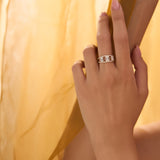 14k Baguette and Round Diamond Illusion Setting Cocktail Ring Ferkos Fine Jewelry