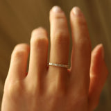 14k Petite Baguette Diamond Wedding Band Ferkos Fine Jewelry