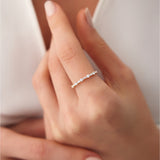 14k Baguette and Round Diamond Alternating Ring Ferkos Fine Jewelry