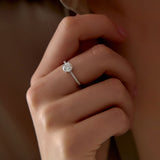 1.15 ctw 14k Classic Basket Setting Lab Grown Round Diamond Engagement Ring - Violet Ferkos Fine Jewelry