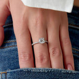 1.15 ctw 14k Classic Basket Setting Lab Grown Round Diamond Engagement Ring - Violet Ferkos Fine Jewelry