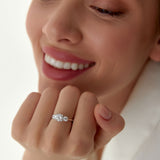 1.50 ctw 14k Round Lab Grown Diamond Three Stone Engagement Ring - Grace Ferkos Fine Jewelry