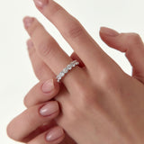 3.25 ctw 14k Prong Setting Full Eternity Round Lab Grown Diamond Ring - Luna Ferkos Fine Jewelry