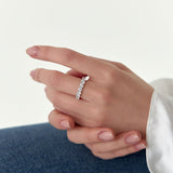 3.25 ctw 14k Prong Setting Full Eternity Round Lab Grown Diamond Ring - Luna Ferkos Fine Jewelry