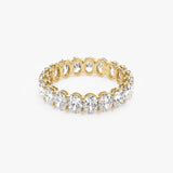 3.5 ctw 14k Prong Setting Full Eternity Oval Shape Lab Grown Diamond Ring - Ember  Ferkos Fine Jewelry
