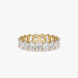 3.5 ctw 14k Prong Setting Full Eternity Oval Shape Lab Grown Diamond Ring - Ember 14K Gold Ferkos Fine Jewelry