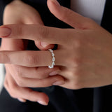 2.30 ctw 14k Pear Shape Horizontal Full Eternity Lab Grown Diamond Ring - Mia Ferkos Fine Jewelry