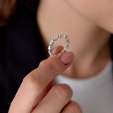 2.30 ctw 14k Pear Shape Horizontal Full Eternity Lab Grown Diamond Ring - Mia Ferkos Fine Jewelry