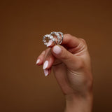2.75 ctw 14k Bezel Setting Full Eternity Oval Shape Lab Grown Diamond Ring - Ella Ferkos Fine Jewelry
