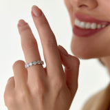 1.75 ctw 14k Bezel Setting Nine Stone Round Lab Grown Diamond Wedding Ring - Lily  Ferkos Fine Jewelry