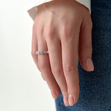 1.45 ctw 14k Bezel Setting Seven Stone Round Lab Grown Diamond Ring - Mila Ferkos Fine Jewelry