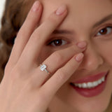 0.75 - 1.50 ctw 14k Bezel Setting Emerald Cut Lab Grown Diamond Engagement Ring - Anna Ferkos Fine Jewelry