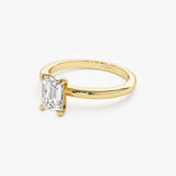 0.75 - 1.50 ctw 14k Four Prong Setting Emerald Cut Lab Grown Diamond Engagement Ring - Esther Ferkos Fine Jewelry