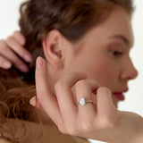 0.75 - 1.50 ctw 14k Four Prong Setting Oval Shaped Lab Grown Diamond Engagement Ring - Valeria Ferkos Fine Jewelry