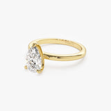 0.75 - 1.50 ctw 14k Prong Setting Pear Shaped Lab Grown Diamond Engagement Ring - Kylie Ferkos Fine Jewelry