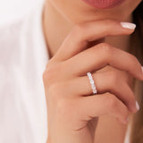 1.30 ctw 14k East West Prong Setting Seven Stone Oval & Emerald Cut Lab Grown Diamond Ring - Jayleen Ferkos Fine Jewelry