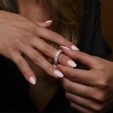 4.5 ctw 14k Prong Setting Full Eternity Emerald Lab Grown Diamond Ring - Norah Ferkos Fine Jewelry