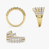 14k Wave Diamond Statement Ring Ferkos Fine Jewelry