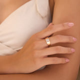 14k Square Illusion Setting Baguette Pinky Ring Ferkos Fine Jewelry