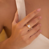 14k Square Illusion Setting Baguette Pinky Ring Ferkos Fine Jewelry