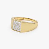 14k Square Illusion Setting Baguette Pinky Ring Ferkos Fine Jewelry
