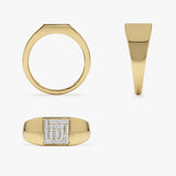 14k Square Illusion Setting Baguette Pinky Ring Ferkos Fine Jewelry