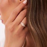 14K Pave Setting Round Diamond Signet Ring Ferkos Fine Jewelry