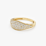 14k Glamorous Pave Setting Diamond Ring Ferkos Fine Jewelry