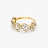 14K Gold Multi-Shaped Diamond Band Ferkos Fine Jewelry