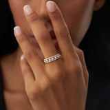 14K Multi-Band Marquise and Round Diamond Ring Ferkos Fine Jewelry