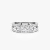 14K Multi-Band Marquise and Round Diamond Ring Ferkos Fine Jewelry