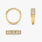14K Multi-Band Marquise and Round Diamond Ring Ferkos Fine Jewelry