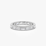 1.6 ctw 14k East to West Setting Full Eternity Baguette Lab Grown Diamond Ring - Layla 14k White Gold Ferkos Fine Jewelry
