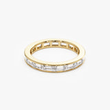 1.6 ctw 14k East to West Setting Full Eternity Baguette Lab Grown Diamond Ring - Layla Ferkos Fine Jewelry