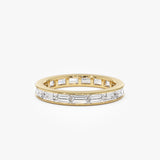 1.6 ctw 14k East to West Setting Full Eternity Baguette Lab Grown Diamond Ring - Layla 14k Gold Ferkos Fine Jewelry