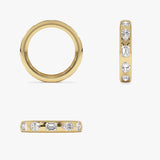 2.35 ctw 14k Mixed Shape Flush Setting Lab Grown Diamond Anniversary Ring - Clara Ferkos Fine Jewelry