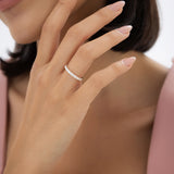 1.25 ctw 14k Pave Setting Full Eternity Lab Grown Diamond Ring - Elena Ferkos Fine Jewelry