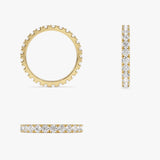 1.25 ctw 14k Pave Setting Full Eternity Lab Grown Diamond Ring - Elena Ferkos Fine Jewelry