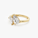 2.05 ctw 14k Toi et Moi Pear Shaped Lab Grown Diamond Ring - Ayla Ferkos Fine Jewelry