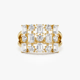 2.15 ctw Multi Shape Lab Grown Diamond Cocktail Ring - June 14k Gold Ferkos Fine Jewelry