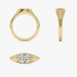 1.00 ctw 14k Oval Shape Lab Grown Diamond Ring - Amira Ferkos Fine Jewelry