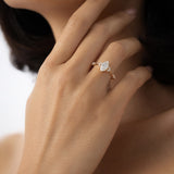 1.10 ctw 14k Art Deco Marquise Shaped Lab Grown Diamond Enagement Ring - Rose Ferkos Fine Jewelry