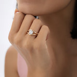 1.50 ctw 14k Split Shank Unique Round Lab Grown Diamond Engagement Ring - Bella Ferkos Fine Jewelry