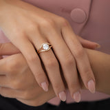 1.50 ctw 14k Split Shank Unique Round Lab Grown Diamond Engagement Ring - Bella Ferkos Fine Jewelry